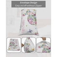 thumbnail image 6 of Easter Bunny Pillow Cases Standard Size Set of 2 - Microfiber Bed Throw Pillow Covers, Spring Flower Daisy Tulips Pastoral Butterfly Decorative Lumbar Pillow Cover with Envelope Closure 20"x26", 6 of 6