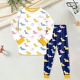 thumbnail image 2 of Hessimy Toddler Boys Girls Spring Summer Graphic Print 2Pcs Crewneck Long Sleeve Sweatshirt Joggers Pants Sweatsuit, Graphic Print Jogger(White,3-4 Years), 2 of 7