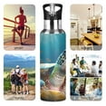 thumbnail image 5 of Big Turtles Corals Underwater Sports Bottle with Straw Stainless Steel Water Jug Portable Thermal Cup Leak-proof 600ML, 5 of 9