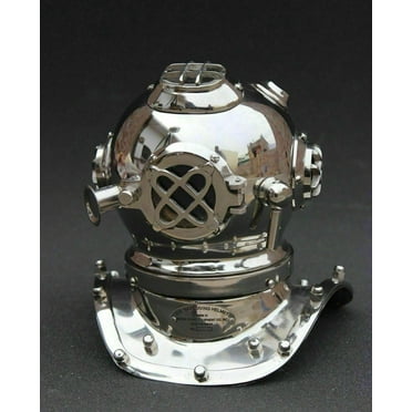 US Navy Mark V Nickel Finish Scuba Diving Divers Helmet Marine Reproduction