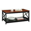 thumbnail image 5 of Convenience Concepts Oxford Coffee Table with Shelf, Cherry/Black, 5 of 6