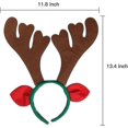thumbnail image 2 of 12 diademas navideñas con astas de reno y ciervo para fiestas infantiles., 2 of 5