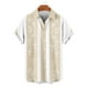 thumbnail image 4 of Blusa y camisa de manga corta con cuello vuelto Camisa casual para hombre Camisa de bolos vintage de manga corta Camisas de verano de playa cubana Camisa con botones Blusa para hombre Poliéster, 4 of 6