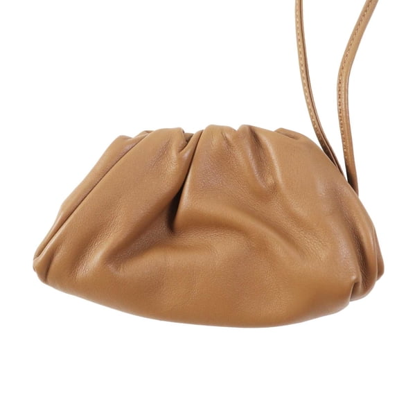 Pre-Owned BOTTEGA VENETA 577816 The Pouch with Shoulder Strap, Clasp Closure, Leather...