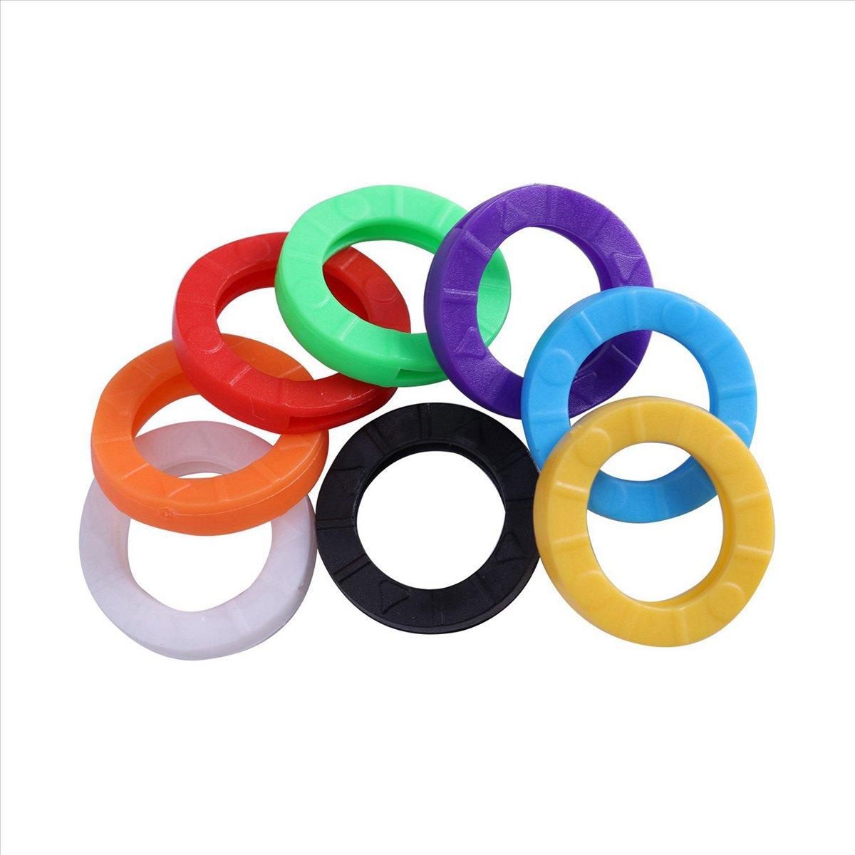 500PCS Small Size ID Identify Key Ring Cap Tag