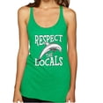 thumbnail image 2 of Wild Bobby Respect The Locals Save Our Oceans Dolphin Animal Lover Women Tri-Blend Racerback Tank Top, Envy, Large, 2 of 6