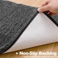 thumbnail image 5 of XWZO Shaggy Bathroom Rug for Lavatory Floor 1 Piece, Machine Washable High Pile Absorbent Non Slip Small Floor Mat with Rubber Backing, Dark Grey, 16x24 Inch, 5 of 7