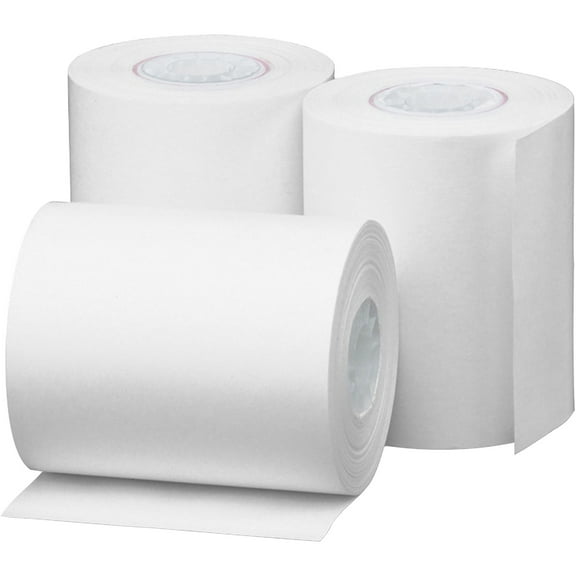 Business Source Thermal Thermal Paper - White - 2 1/4" x 85 ft - 48 g/m² Grammage - Smooth - 3 / Pack | Bundle of 5