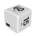 thumbnail image 1 of Clearance! Study Timer Cube Timer Pomodoro Timer Productivity Cube for Time Management and Countdown Settings with Sensor Flip Timer for Studying Cooking (15 20 30 60 Minu Timers,White, 1 of 4