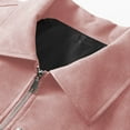 thumbnail image 5 of Leather Clothing for Men Men Casual Flip Collar Solid Color Locomotive Jacket Blouse Coat Pocket Zipper Snap Button Flip Collar Jacket, 5 of 5