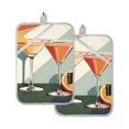 thumbnail image 7 of Yayeee Pot Holders Kitchen Heat Resistant with Pocket 7"x9.8" Cotton Oven Cooking Hot Pads, Mid Century Orange Juice, 7 of 7