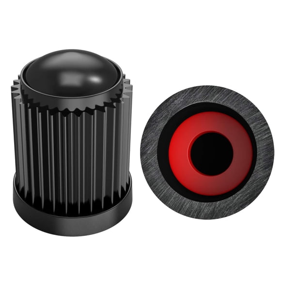 Tapones para válvulas con vástago de neumático SAMIKIVA con anillo de goma en O, 30 unidades, color negro