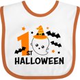 thumbnail image 3 of Inktastic 1st Halloween with Ghost and Bats Boys or Girls Baby Bib, 3 of 4