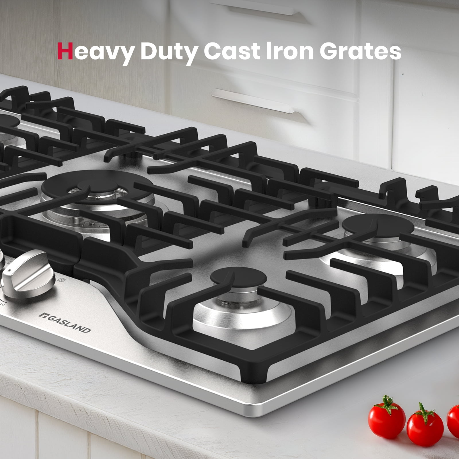 Gasland 36" 5 Burners Gas Stove Top, NG/LPG Convertible Built-in Gas Cooktop, Stainless Steel