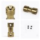 thumbnail image 2 of Adaptador de manguito de conector de acoplamiento de eje de cobre de Motor de latón de 3-4mm, 2 of 8