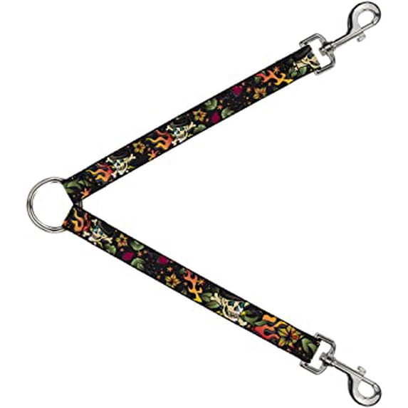 Dog Leash Splitter Death or Glory Close Up Black 1 Foot Long 1 Inch Wide