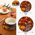 thumbnail image 3 of SKYSONIC Turkey Fall Pumpkin Pot Holders Trivets, 2 Pcs Heat Resistant Trivets,Autumn Elements Cotton Thread Weave Mats for Hot Pads Pans Pot Bowl Teapot for Kitchen Decor, 3 of 7