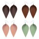 thumbnail image 5 of Guardurnaity Pendientes de cuero hechos a mano para niña, gancho en forma de lágrima de hoja bohemia, colgante, joyería para mujer Ropa, zapatos y accesorios Miscelánea negro verde, 5 of 6