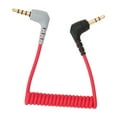 thumbnail image 1 of TRS To TRRS Cable, Gold Plated Plug Color Matching Mechanism Sturdy 3.5mm Male To Male Right Angle Adaptor Cable PVC  For Video Microphone, 1 of 8