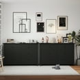 thumbnail image 5 of Black Dresser 6 Drawer Dresser Modern Wooden Chest of Drawers for Living Room Hallway Entryway Cloakroom Dressing Room 47"L x 17"W x 33"H, 5 of 6