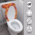 thumbnail image 4 of HELLHERO Red and Yellow Maple Leaves 2 Piece Set Toilet Cover Set Fits All Toilet Shapes Elastic Fabric, Elastic Edge, Household, 4 of 8