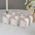Efavormart 25 Pack White Pink Glitter Butterfly Top Party Favor Boxes, Spring Floral Candy Gift ...