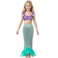 thumbnail image 4 of Robe pour Enfants Robe de Spectacle Robe Sirène Été Filles Robe Sirène de Plage Filles Robes Violet Pâle 120/4 A-5 A, 4 of 4