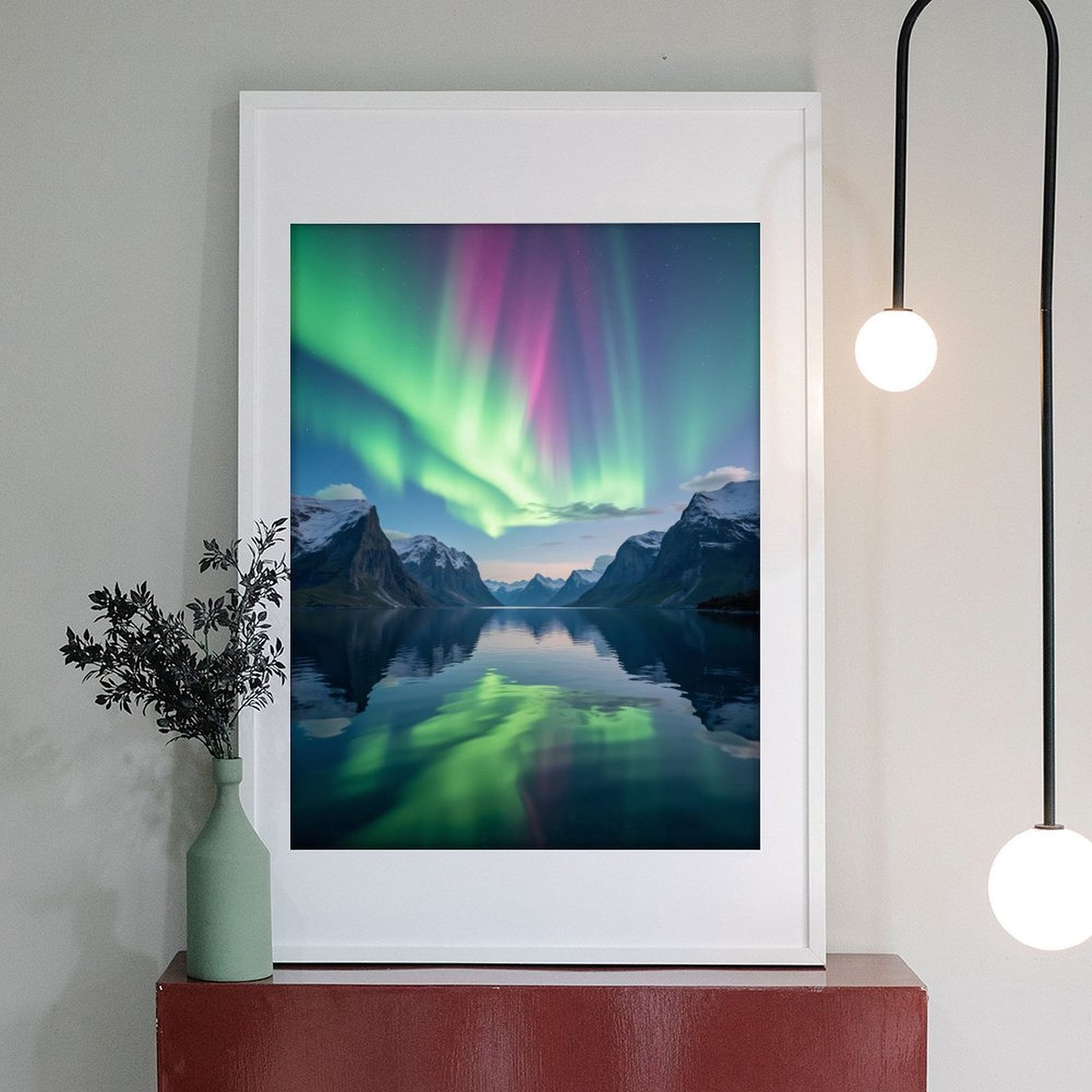 Diamond Art Kits for Adults - 5d Aurora Over Mountains Reflecting Lake Diamond Painting for Adults, Diamond Art for Adults Beginners, Diamond Painting Kits for Adults for Home Wall Decor