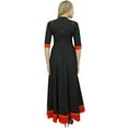 thumbnail image 3 of Bimba Women's Black Anarkali Flared Cotton Kurti Ethnic Embroidered Tunic-10, 3 of 4