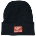 thumbnail image 1 of Miller High Life Woven Label Navy Colorway Cuffed Knit Beanie, 1 of 2