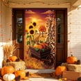 thumbnail image 5 of Fall Thanksgiving Halloween Door Curtain, 70.9 x 35.4 inches Polyester Door Cover for Party Garden Wall Decor Festive Backdrop, 5 of 6