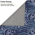 thumbnail image 6 of YFYANG Absorbent Dish Drying Mat for Kitchen, Reusable Blue Line Wave Graffiti Microfiber Dish Mat, 16 x 18 Inch, 6 of 9