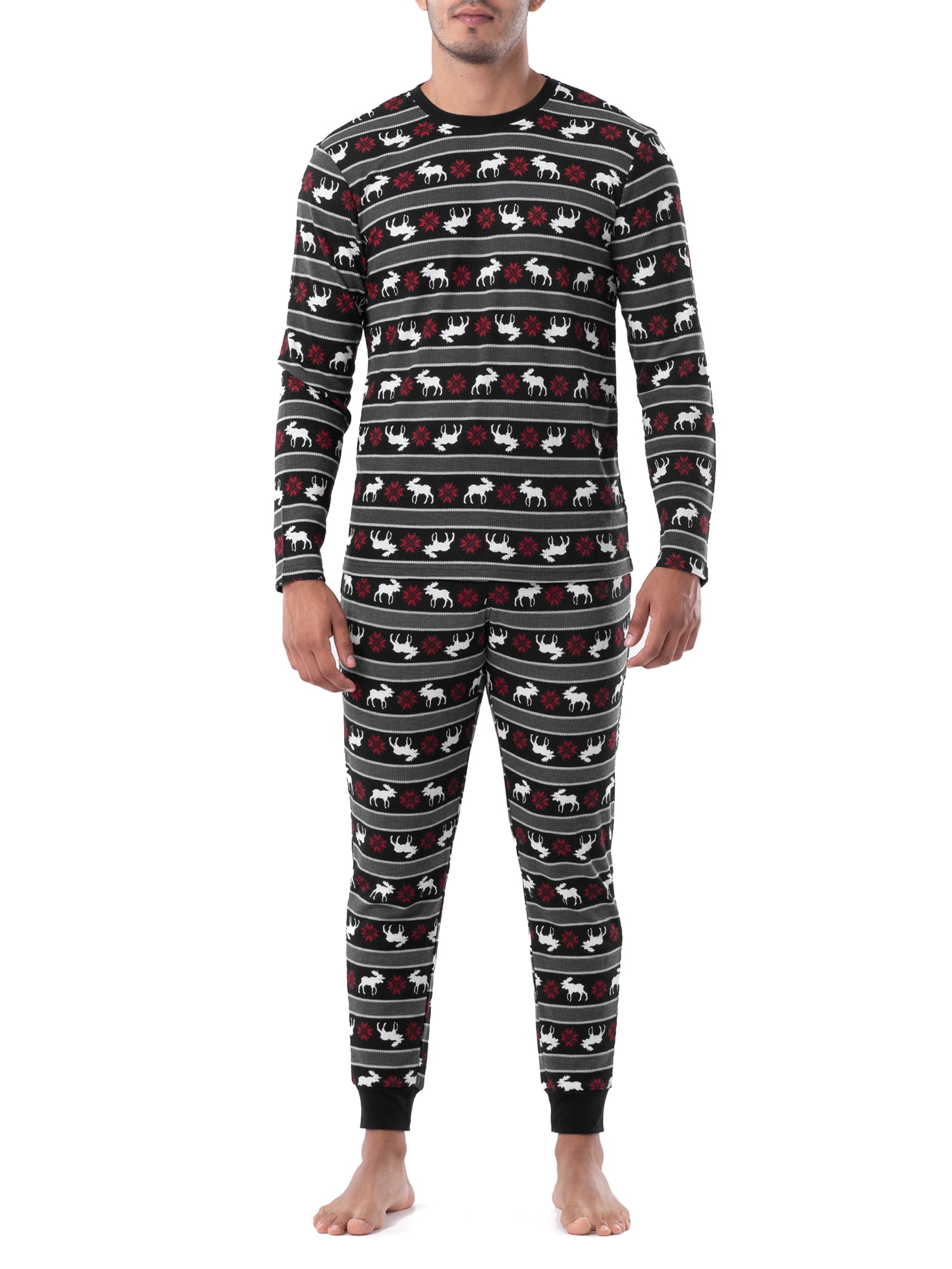 George Men's Holiday Thermal Pajama Set 