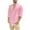 Pink, variant on Mens Long Sleeve Dress Shirt Solid Color Classic Point Collar Button Up Tops Relaxed Fit Casual Summer Beach Shirts,Beige,M