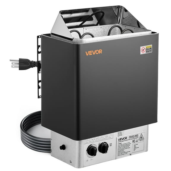 VEVOR Sauna Heater, 2KW AC 120V Electric Sauna Stove, Dry Steam Bath Saunas Stove with Pre-Drilled Bracket, Fit 52.9 to 88.2 CU.FT Saunas Rooms, Steam Bath Stoves for Home, Commercial, Leisure Venues