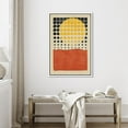 thumbnail image 3 of PixonSign Framed Canvas Print Wall Art Geometric Dot Pattern Grid Sunlight Mid-Century Modern Abstract Shapes Modern Art Illustrations Boho Decorative Colorful Multicolor - 16"x24" White, 3 of 5