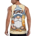 thumbnail image 3 of Gaeub Hello Summer Cute Gnome Men's Athletic Tank Top, Workout Sleeveless Shirts, Running Tank Tops for Gym, Running, Training - 4X-Large, 3 of 9