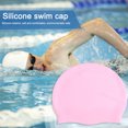thumbnail image 3 of Gorro de silicona para piscina, gorro de traje de baño elástico de talla única, cómodo para deportes acuáticos Hugtrwg  Para estrenar, 3 of 9