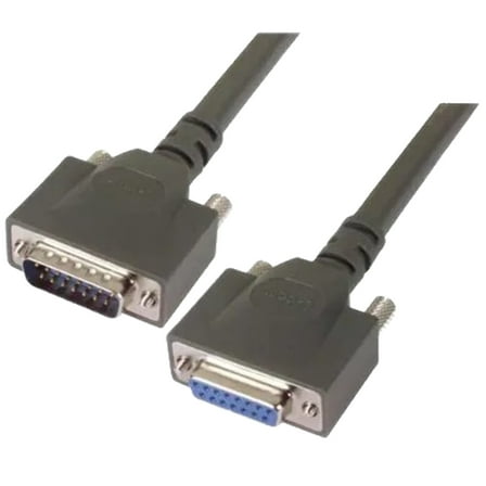 CPMS15MF-2.5 Heavy Duty D-sub Cable, 15-Pos, Male/Fem, 20AWG, Double Shield, CMPS9MF Series