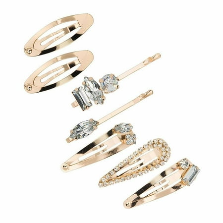 Kitsch Micro Stackable Hair Snap Clips, Hair Barrettes for Women - 7pcs (Gold)