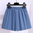 thumbnail image 4 of FSYBOA Girls Jean Shorts, Stretchy Relaxed Fit Casual Elastic Waist Kids Denim Shorts Blue Size 5-6T, 4 of 8