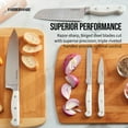 thumbnail image 5 of Farberware EdgeKeeper 14-Piece Forged Triple Rivet Kitchen Knife Set with Block White, 5 of 15