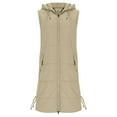 thumbnail image 5 of Weiqiqre Tops for Women Trendy Winter Sleeveless Puffy Jacket with Hood Warm Quilted Vest 2025, 5 of 9