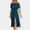 Blue, variant on ZZwxWA Womens Summer Dress Off Shoulder One-Line Neck Dresses Solid Tie Waist Temperament Split Maxi Sundress Evening Cocktail Party Gown