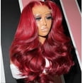 thumbnail image 1 of Yanonmyfd Lace Front Human Hair Wigs For Women Body Wave Red Hair Lace Wigs Lace Frontal Wigs, 1 of 4