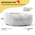 thumbnail image 3 of HACHIKITTY Calming Donut Dog Beds Cuddler, Dog Beds for Medium Large Dogs, Indoor Dog Calming Beds Large, Gray, 36"X36", 3 of 7