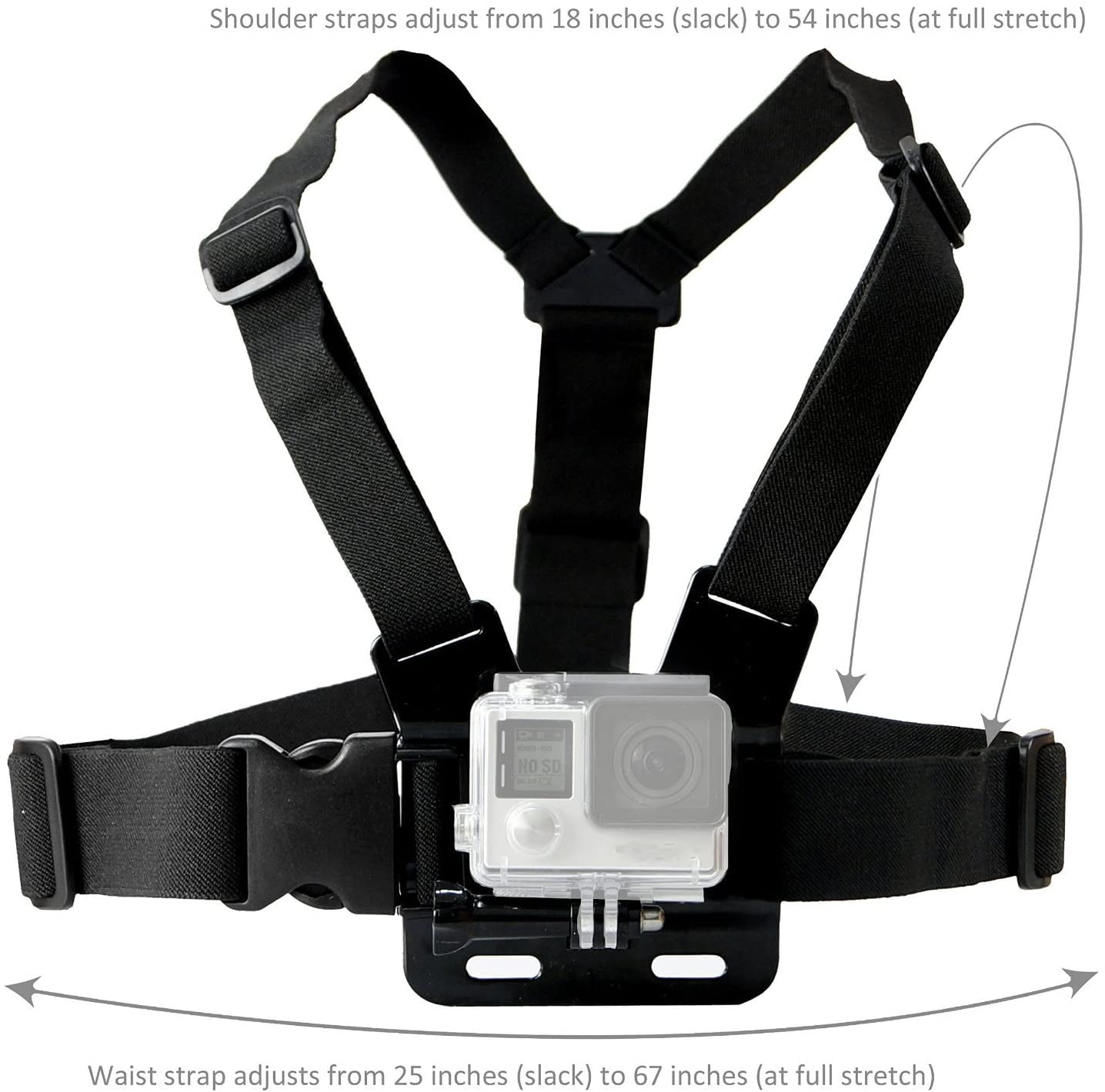 CAMOLA GoPro Chest Mount Harness Action Camera Accessories Compatible with Gopro Hero 10 9 8 7 6/Apexcam/AKASO EK7000/Dragon Touch/Apeman/Crosstour/Lead Edge 4K Action Camera