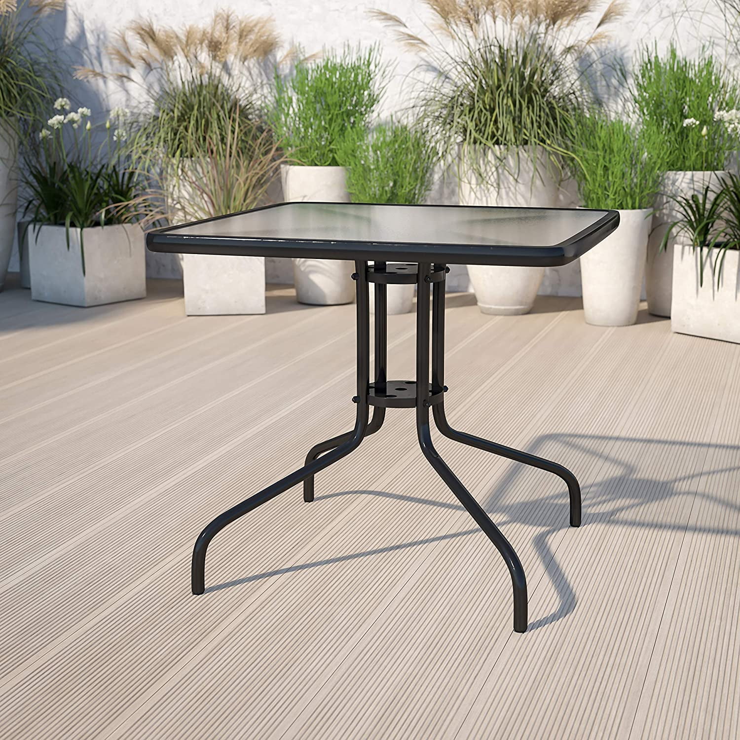 Private Jungle Outdoor Square Toughened Glass Table Yard Garden Glass Table Dining Table 80x80x70cm Private Jungle Outdoor Square Toughened Glass Table Yard Garden Glass Table Dining Table 80x80x70cm