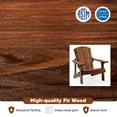 thumbnail image 7 of Infans Set of 2 Kid's Adirondack Chair Patio Wood High Backrest Arm Rest Outdoor Coffee, 7 of 7