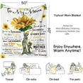 thumbnail image 3 of Mom Blanket, Mom Birthday Gifts,Christmas, Blanket for Mom from Daughter, Flannel Fleece Soft Warm Cozy Sunflowers Love Letter Printed Throw Mother Blanket 60” x 50”, 3 of 6